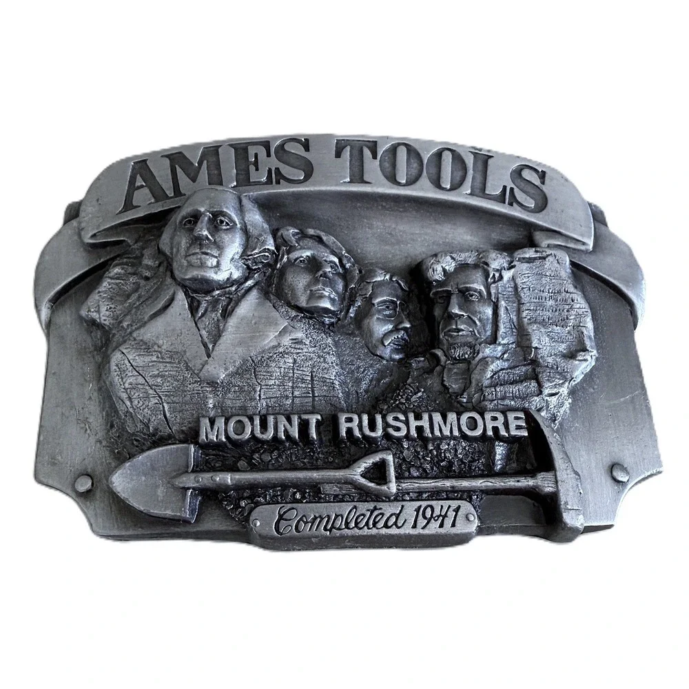1987 Mount Rushmore Ames Tools Belt Buckle Limited Edition Vintage